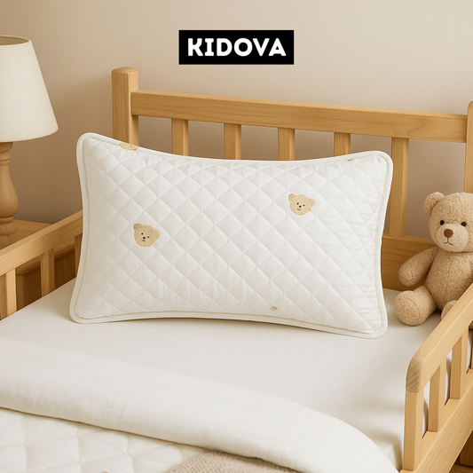 Oreiller pour enfant en soie glacée amovible et lavable
